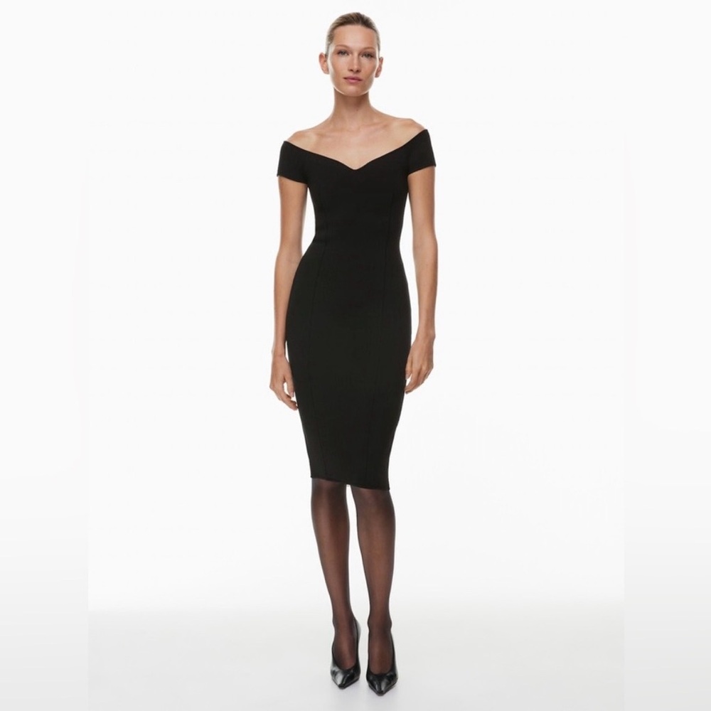 Ten by Babaton Agent Black Off-Shoulder Dress